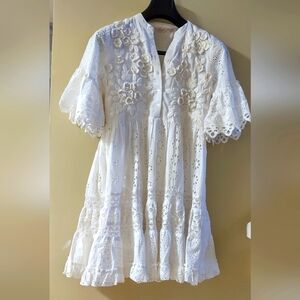 White Cotton eyelet dress